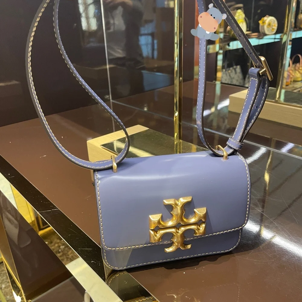 Tory Burch Small Eleanor Convertible Shoulder Bag Dark Lotus - Picture 4 of 9
